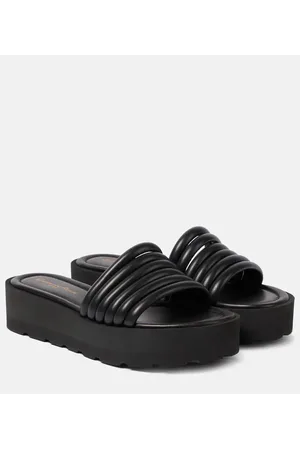 Gianvito Rossi Sandalias de piel con plataforma