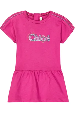 Chloé Chloé Kids Bebé - vestido en jersey de algodón con logo