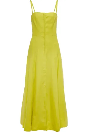 GABRIELA HEARST Vestido midi Margritte de lino