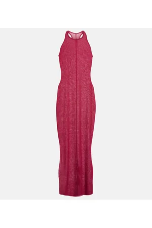 Rick Owens Vestido midi traslúcido estampado