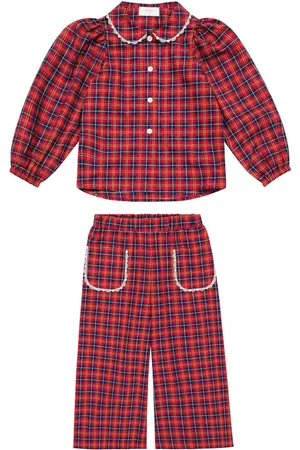 PAADE Pijama de algodón a cuadros