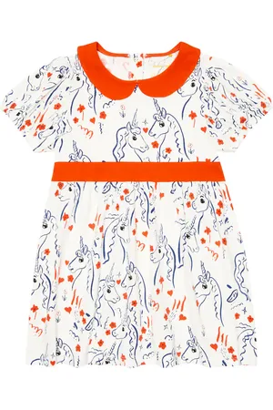 Mini Rodini Vestido de algodón estampado