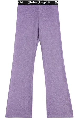 Palm Angels Pantalones flared de tiro alto