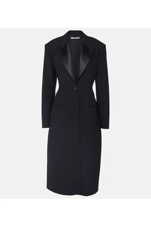 Stella McCartney Abrigo de botonadura simple de lana