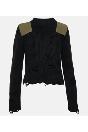 Maison Margiela Jersey de algodón y lana desgastado