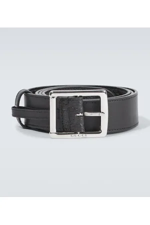Gucci Cinturón de piel efecto goma con GG