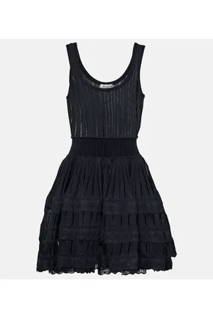 Alaïa Alaïa Vestido corto de punto acanalado