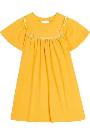 Chloé Chloé Kids Vestido de algodón con volantes