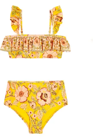 ZIMMERMANN Bikini Junie floral con volantes