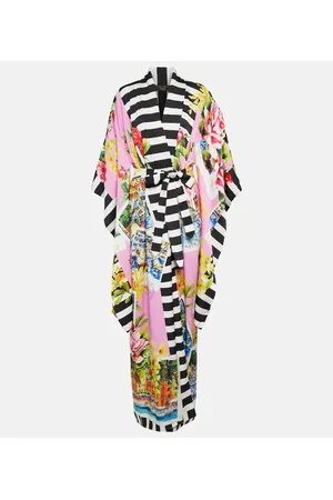 Dolce & Gabbana Portofino kimono en mezcla de seda estampado