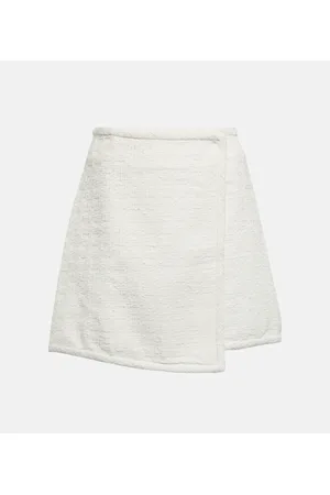 Proenza Schouler Falda wrap White Label de tweed de algodón