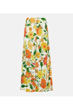 Stella McCartney Falda larga de cady floral