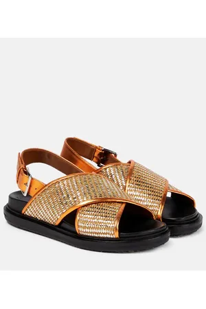 Marni Sandalias Fussbett con piel