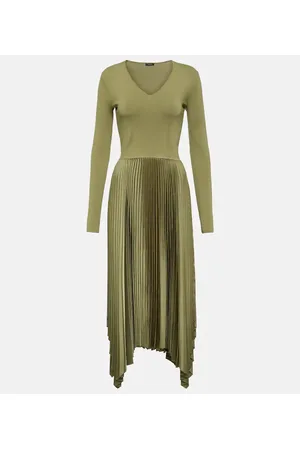 Joseph Vestido midi Dubois plisado