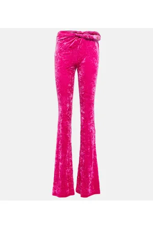 VERSACE Pantalones acampanados de terciopelo