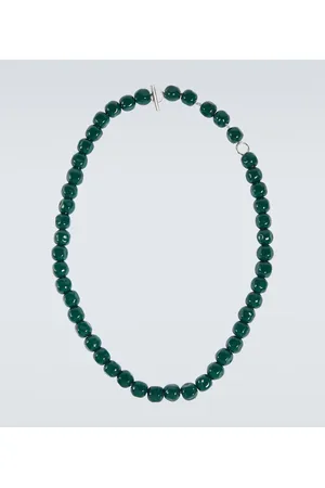 Jil Sander Collar de plata con cuentas