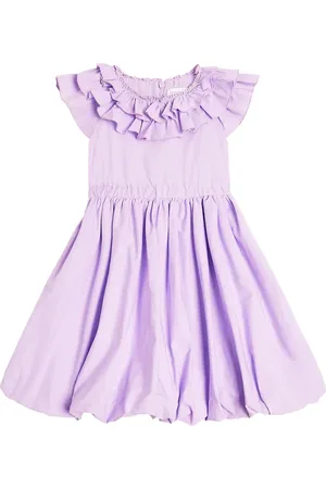 MONNALISA Vestido de algodón con volantes