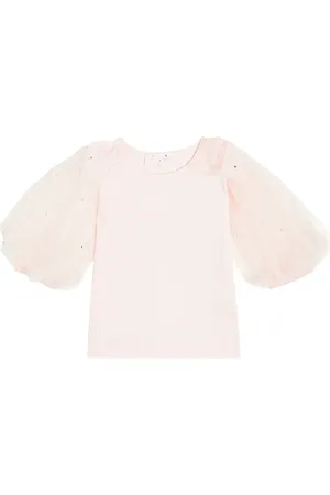 Tutu Du Monde Top Papillion en jersey de algodón y tul
