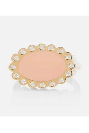 Aliita Anillo Margarita Brillante en oro amarillo de 18 ct con diamantes