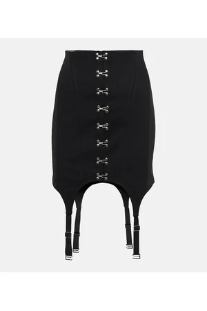 DION LEE Minifalda de algodón de tiro alto