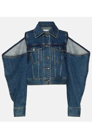 AREA Chaqueta en denim adornado con aberturas