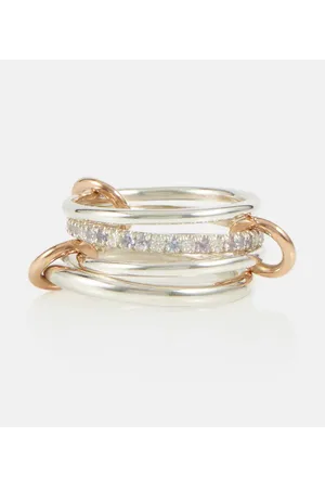 SPINELLI KILCOLLIN Anillos Nimbus de plata de ley con zafiros, tanzanita y diamantes blancos