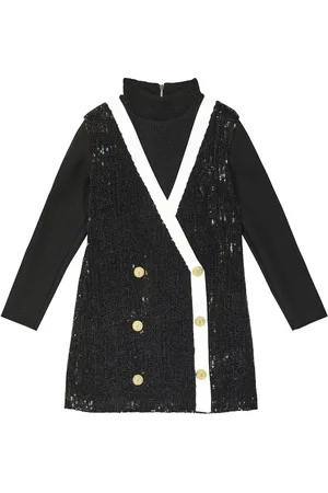 Balmain Vestido blazer con lentejuelas