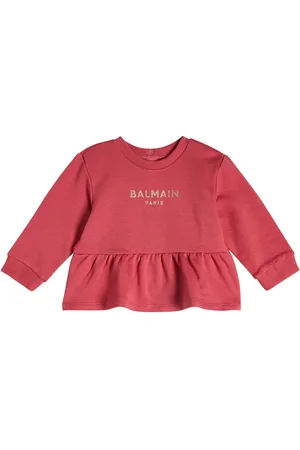 Balmain Bebé - sudadera en mezcla de algodón con logo