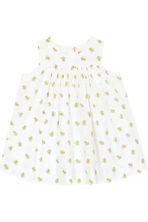 BONPOINT Bebé - vestido Clothi de popelín de algodón floral