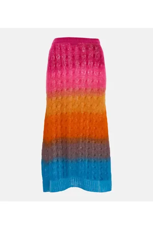 Etro Falda midi en mezcla de lana