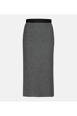 Moncler Falda midi de lana y cachemir