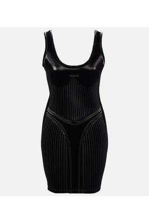 MUGLER Vestido corto grabado