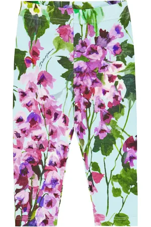 Dolce & Gabbana Bebé - leggings en mezcla de algodón floral
