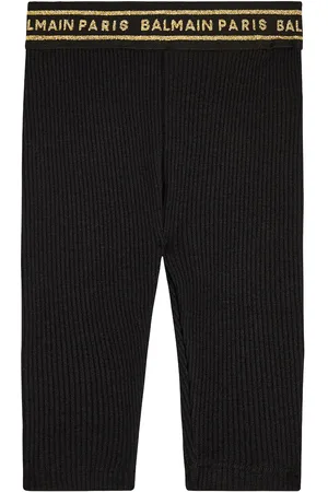 Balmain Bebé - leggings en mezcla de lana con logo