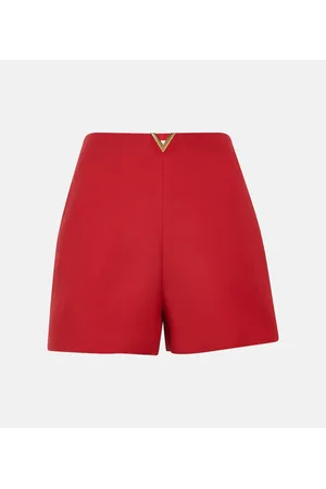 VALENTINO Shorts de Crepe Couture de tiro alto