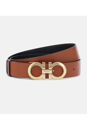 Salvatore Ferragamo Cinturón Gancini de piel reversible