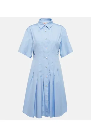 Marni Vestido camisero de popelín de algodón