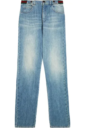 Gucci Jeans rectos con tribanda Web