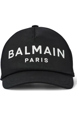 Balmain Gorra de algodón con logo