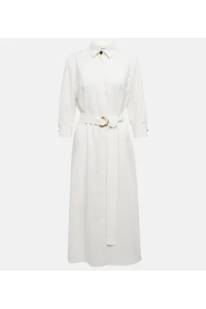 Max Mara Vestido camisero de lana virgen