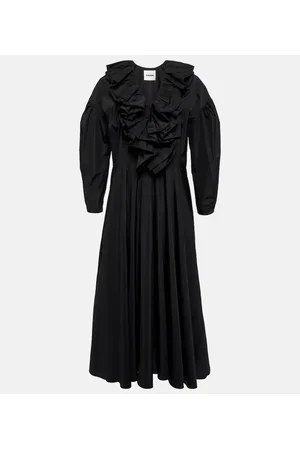 Jil Sander Vestido midi con volantes