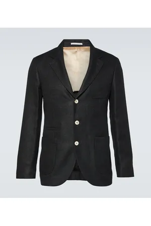 Brunello Cucinelli Blazer de lana, lino y seda