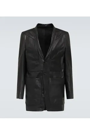 Rick Owens Blazer Lido de piel con botonadura simple