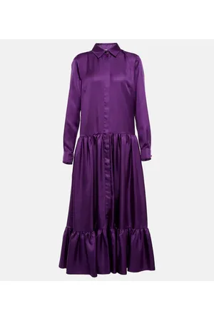 Max Mara Vestido camisero Yard en satén de seda