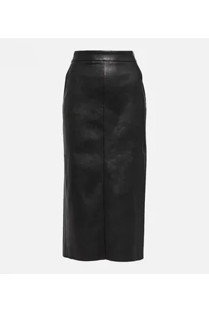 Stouls Falda midi Taylor de piel