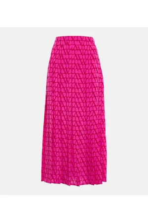 VALENTINO Falda midi Toile Iconographe de seda