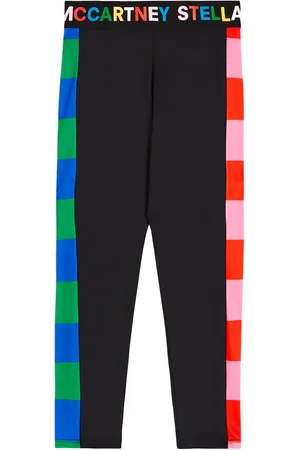 Stella McCartney Leggings de jersey a rayas con logo