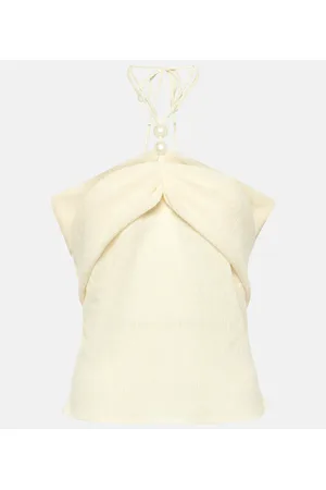 MAGDA BUTRYM Top con cuello halter adornado