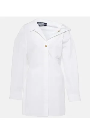 Jacquemus Vestido La Mini Robe Chemise de algodón