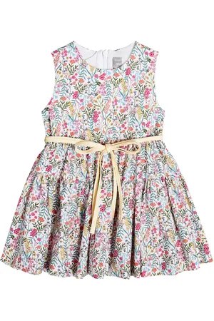 Il gufo Bebé - vestido de algodón floral a capas